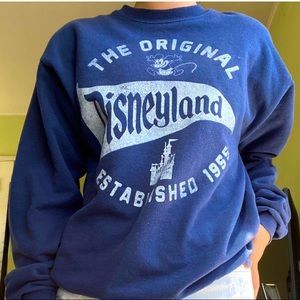 Navy blue DisneyLand pennant crewneck sweatshirt